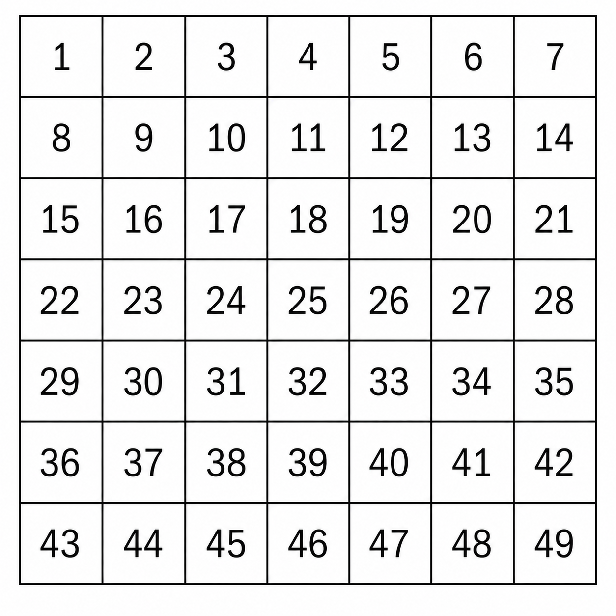 Number grid